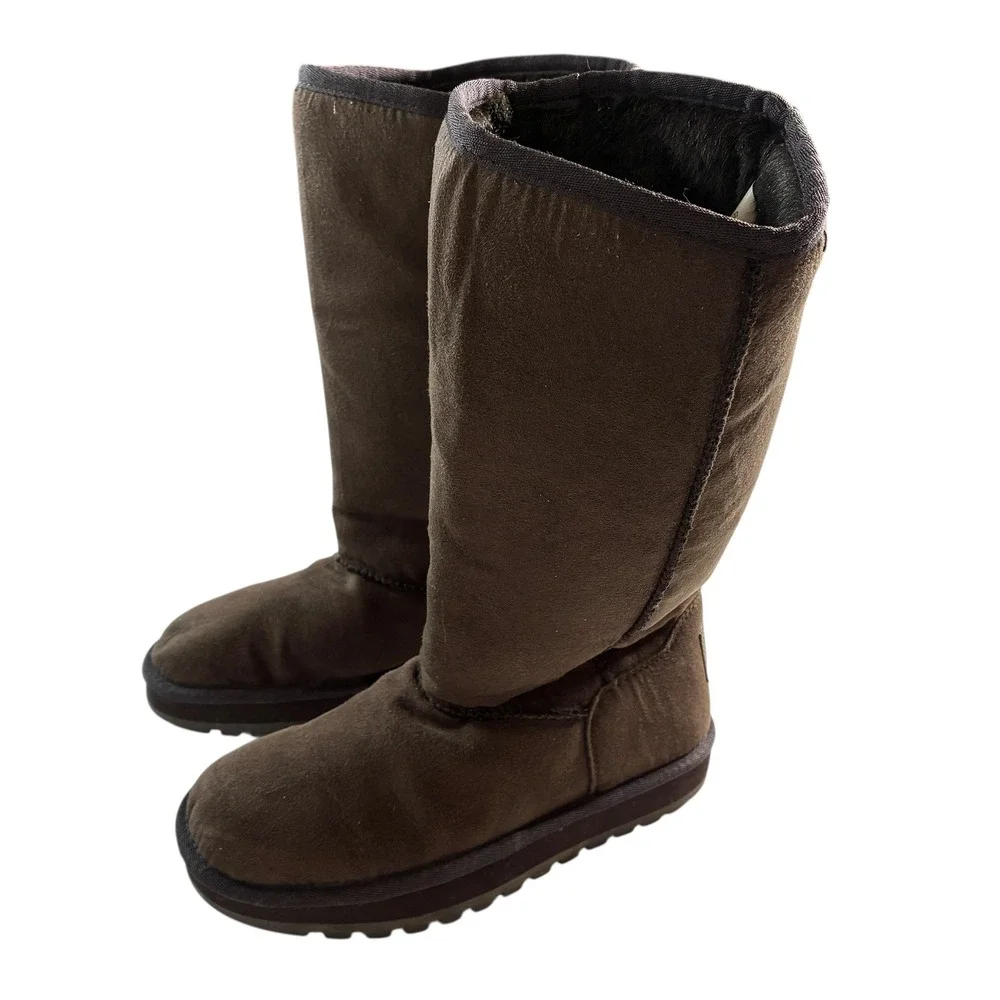Skechers Australia Brown Suede Faux Fur Lined Tall Boots Women US 7